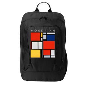 Mondrian Composition With Red Yellow Blue & Black (1921) City Backpack