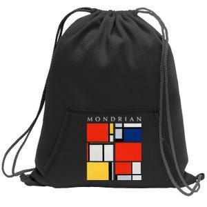 Mondrian Composition With Red Yellow Blue & Black (1921) Sweatshirt Cinch Pack Bag