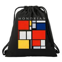 Mondrian Composition With Red Yellow Blue & Black (1921) Drawstring Bag