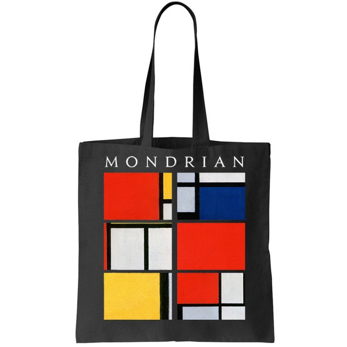 Mondrian Composition With Red Yellow Blue & Black (1921) Tote Bag