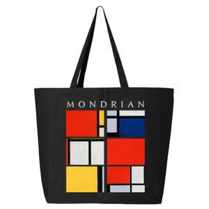 Mondrian Composition With Red Yellow Blue & Black (1921) 25L Jumbo Tote