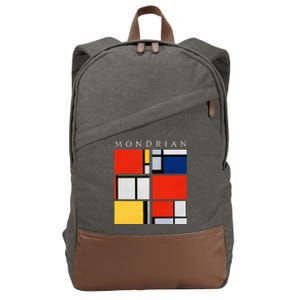 Mondrian Composition With Red Yellow Blue & Black (1921) Cotton Canvas Backpack