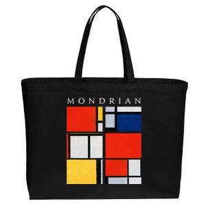 Mondrian Composition With Red Yellow Blue & Black (1921) Cotton Canvas Jumbo Tote