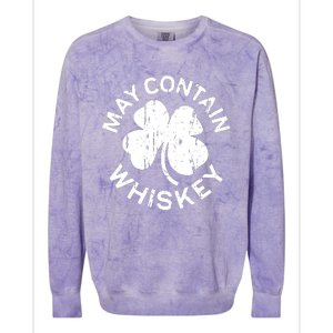 May Contain Whiskey Saint Patrick Day Colorblast Crewneck Sweatshirt