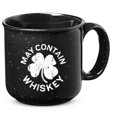 May Contain Whiskey Saint Patrick Day 15oz Campfire Ceramic Mug