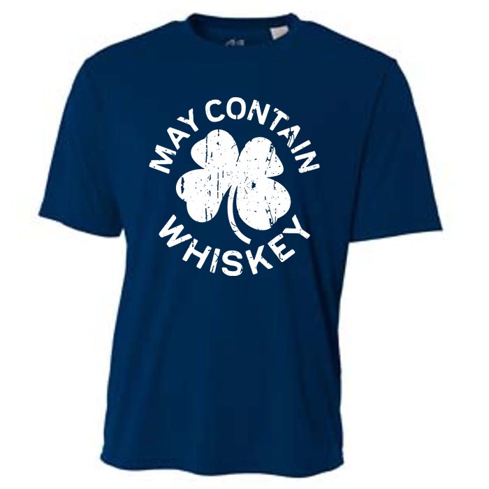 May Contain Whiskey Saint Patrick Day Cooling Performance Crew T-Shirt