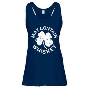 May Contain Whiskey Saint Patrick Day Ladies Essential Flowy Tank