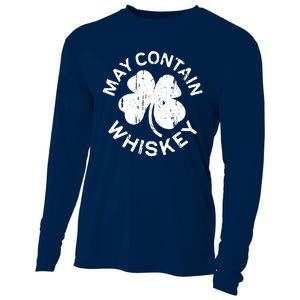 May Contain Whiskey Saint Patrick Day Cooling Performance Long Sleeve Crew