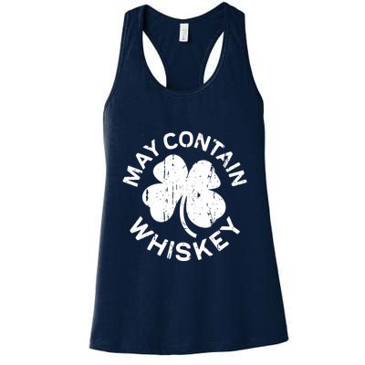 May Contain Whiskey Saint Patrick Day Womens Tank Top