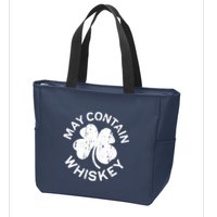 May Contain Whiskey Saint Patrick Day Zip Tote Bag