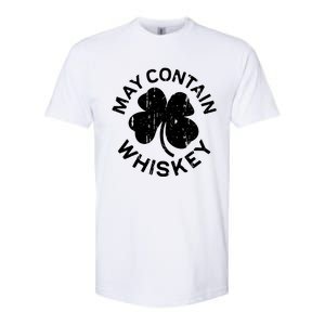 May Contain Whiskey Saint Patrick Day Softstyle CVC T-Shirt