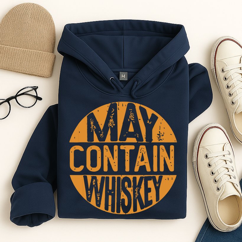 May Contain Whiskey Funny Liquor Drinking Hoodie