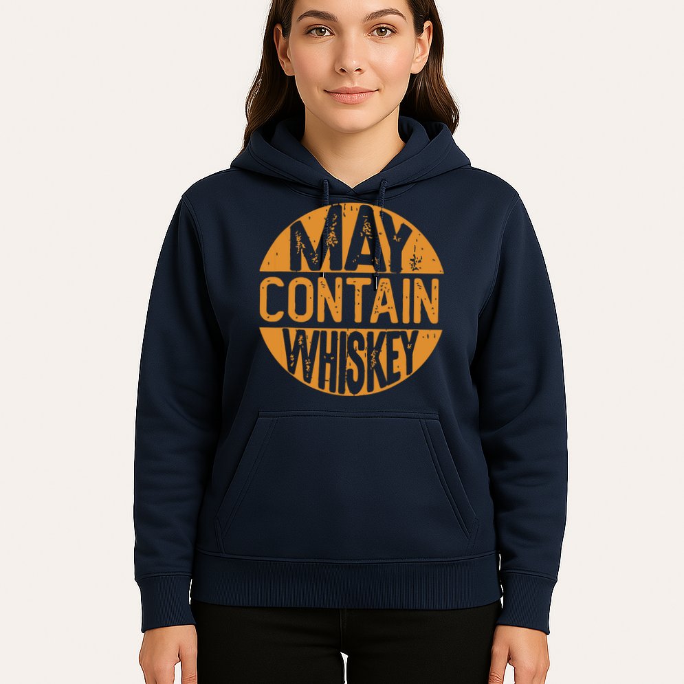 May Contain Whiskey Funny Liquor Drinking Hoodie