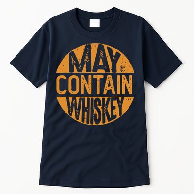 May Contain Whiskey Funny Liquor Drinking Tall T-Shirt