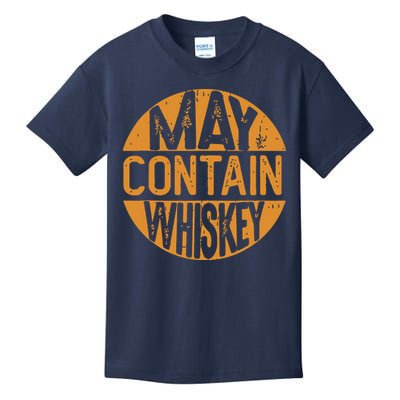 May Contain Whiskey Funny Liquor Drinking Kids T-Shirt