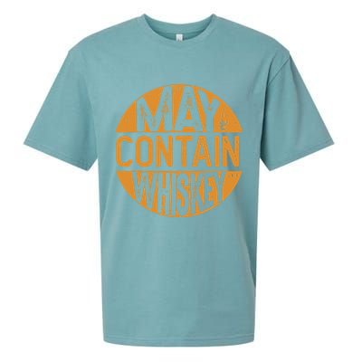 May Contain Whiskey Funny Liquor Drinking Sueded Cloud Jersey T-Shirt