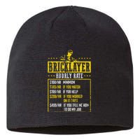 Masonry Construction Worker Funny Bricklayer Hourly Rate Sustainable Beanie