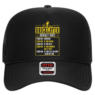 Masonry Construction Worker Funny Bricklayer Hourly Rate Trucker Hat
