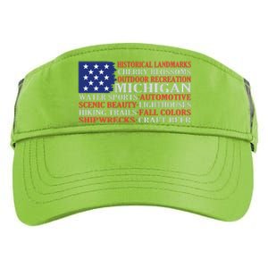 Michigan Characteristic Words Adult Drive Performance Visor