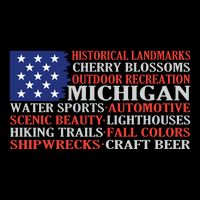 Michigan Characteristic Words Drawstring Bag