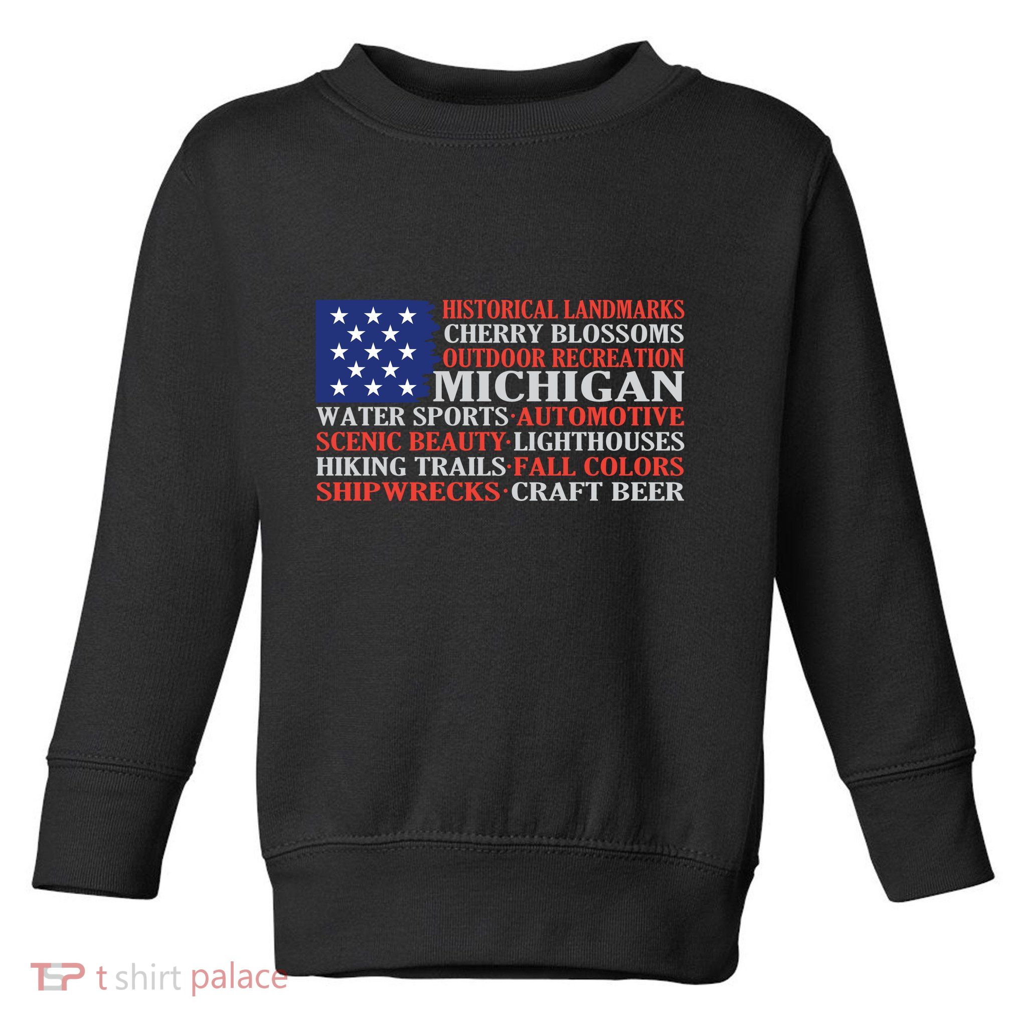 Michigan Characteristic Words Toddler Sweatshirt
