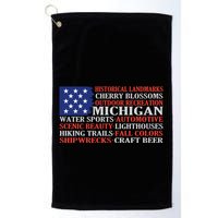Michigan Characteristic Words Golf Towel