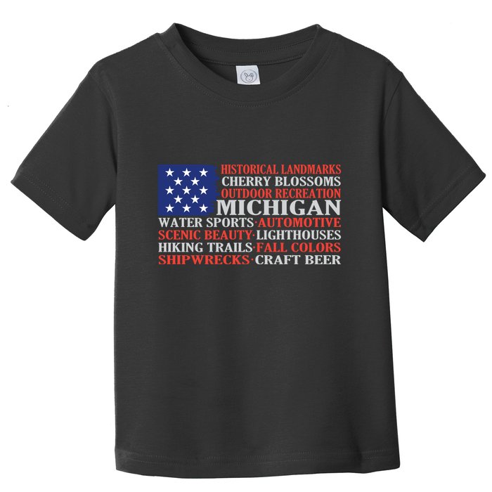Michigan Characteristic Words Toddler T-Shirt