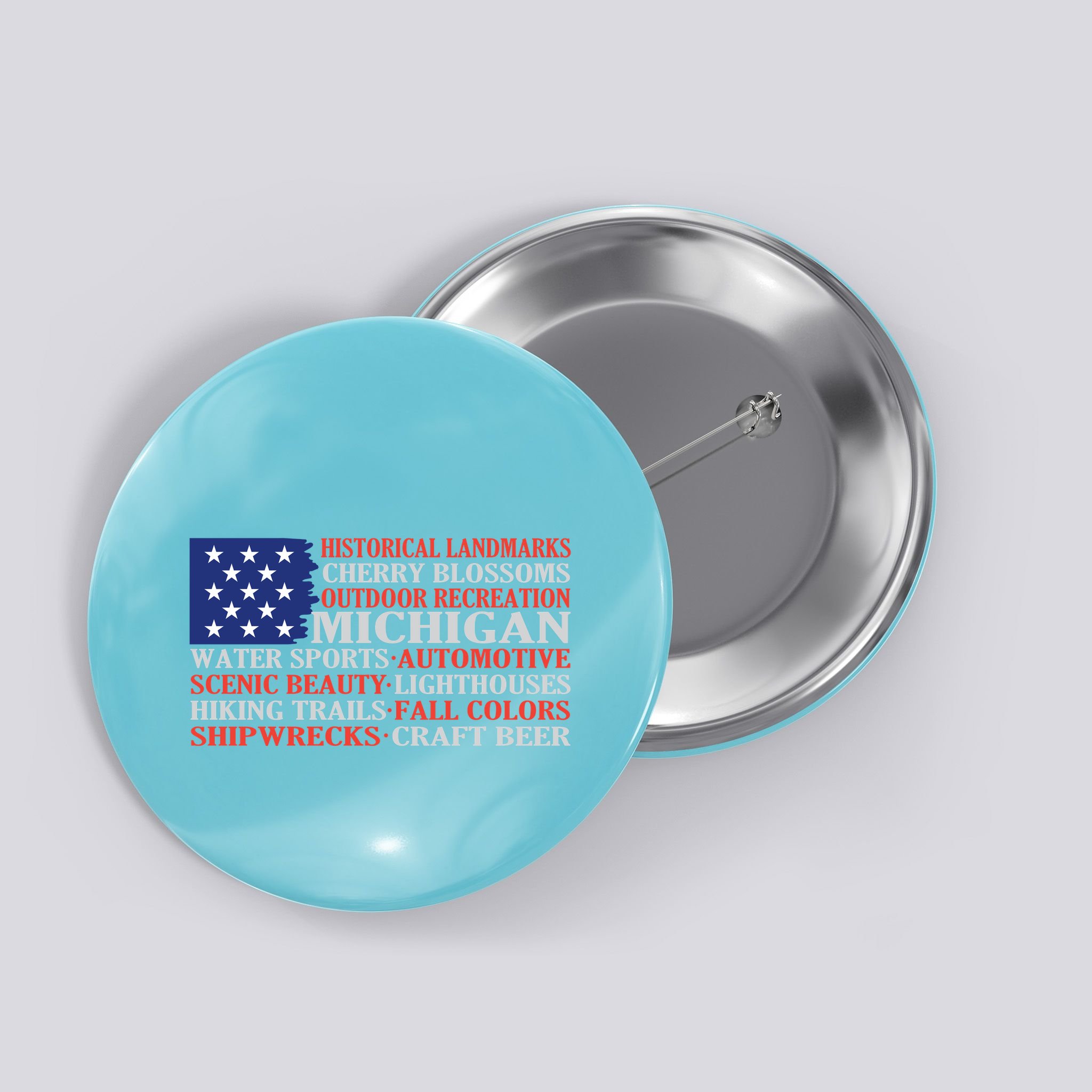 Michigan Characteristic Words Button