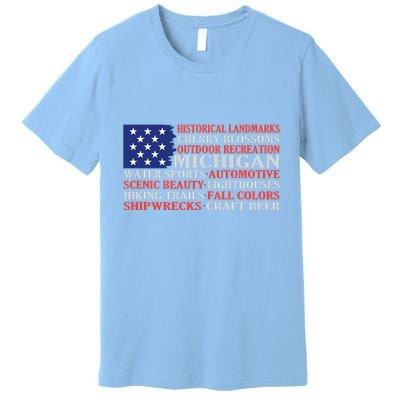 Michigan Characteristic Words Premium T-Shirt