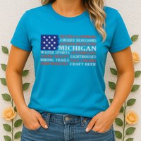 Michigan Characteristic Words Womens T-Shirt