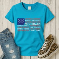 Michigan Characteristic Words Womens T-Shirt