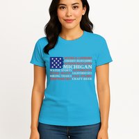 Michigan Characteristic Words Womens T-Shirt