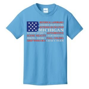 Michigan Characteristic Words Kids T-Shirt