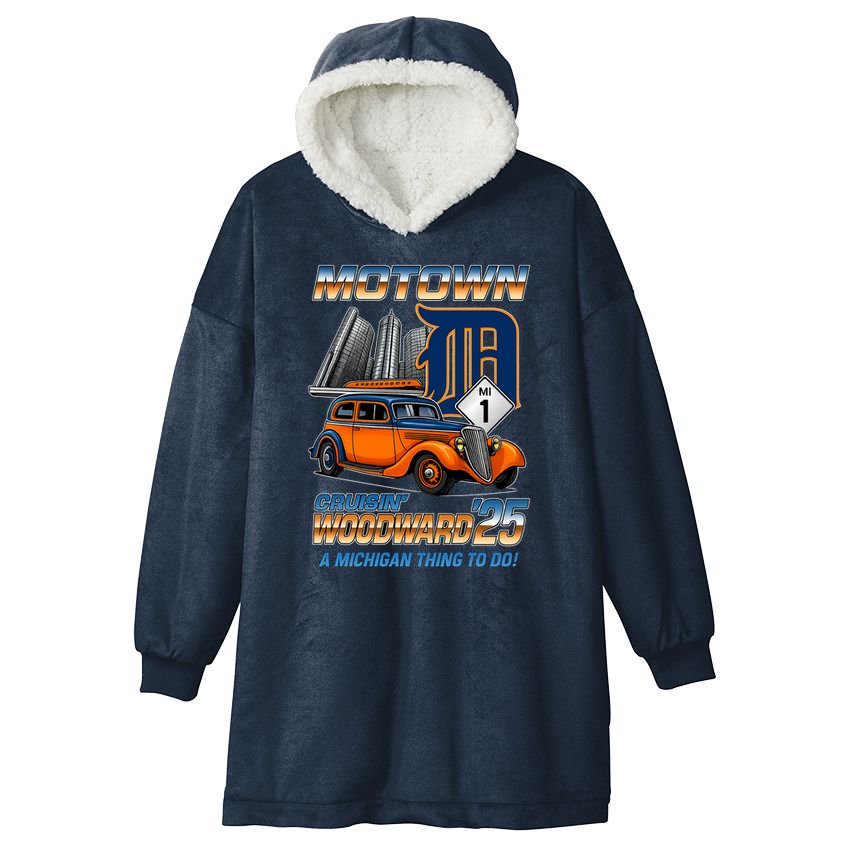 Motown Cruisin Woodward 2025 Hooded Wearable Blanket