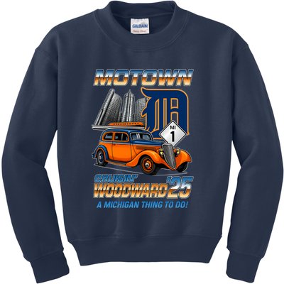 Motown Cruisin Woodward 2025 Kids Sweatshirt