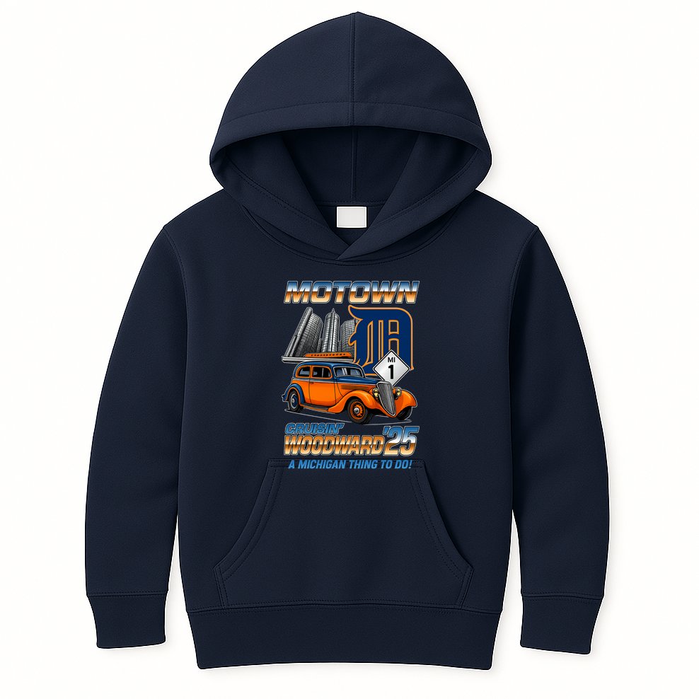 Motown Cruisin Woodward 2025 Kids Hoodie