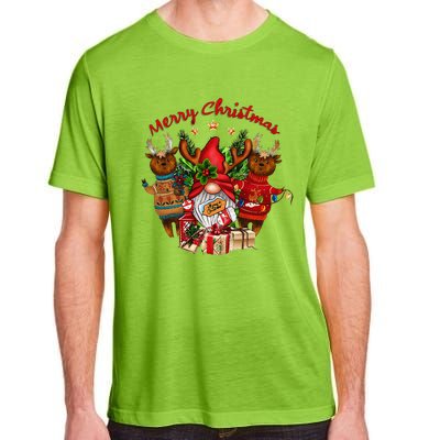 Merry Christmas With Deers And Gnomes Matching Family Gifts Adult ChromaSoft Performance T-Shirt