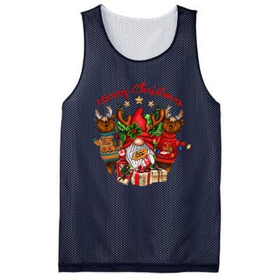 Merry Christmas With Deers And Gnomes Matching Family Gifts Mesh Reversible Basketball Jersey Tank