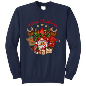 Merry Christmas With Deers And Gnomes Matching Family Gifts Tall Sweatshirt