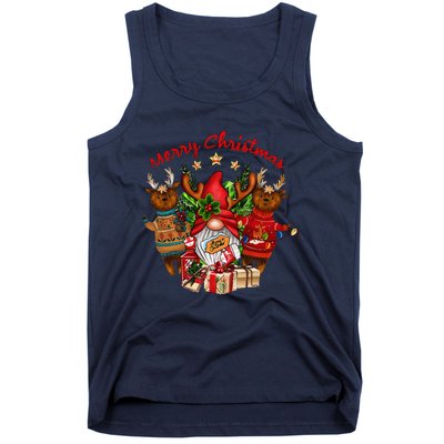 Merry Christmas With Deers And Gnomes Matching Family Gifts Tank Top