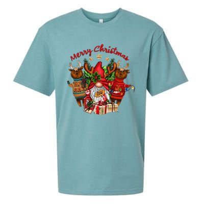 Merry Christmas With Deers And Gnomes Matching Family Gifts Sueded Cloud Jersey T-Shirt