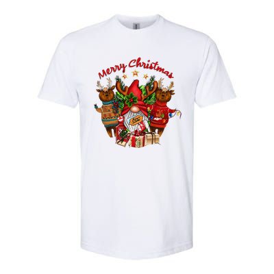 Merry Christmas With Deers And Gnomes Matching Family Gifts Softstyle CVC T-Shirt