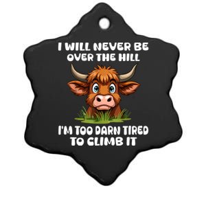 Messy Cow Will Never Be Over Hill I’M Too Darn Tired Climb Ceramic Star Ornament