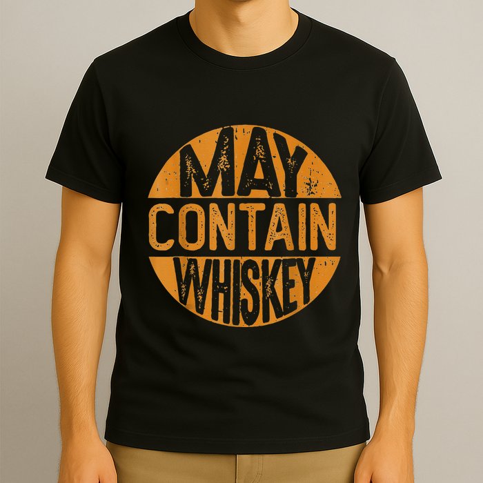 May Contain Whiskey Funny Liquor Drinking T-Shirt
