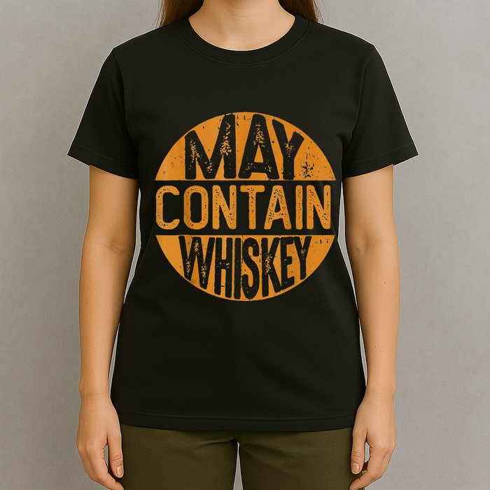 May Contain Whiskey Funny Liquor Drinking T-Shirt