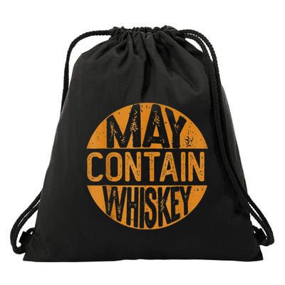 May Contain Whiskey Funny Liquor Drinking Drawstring Bag