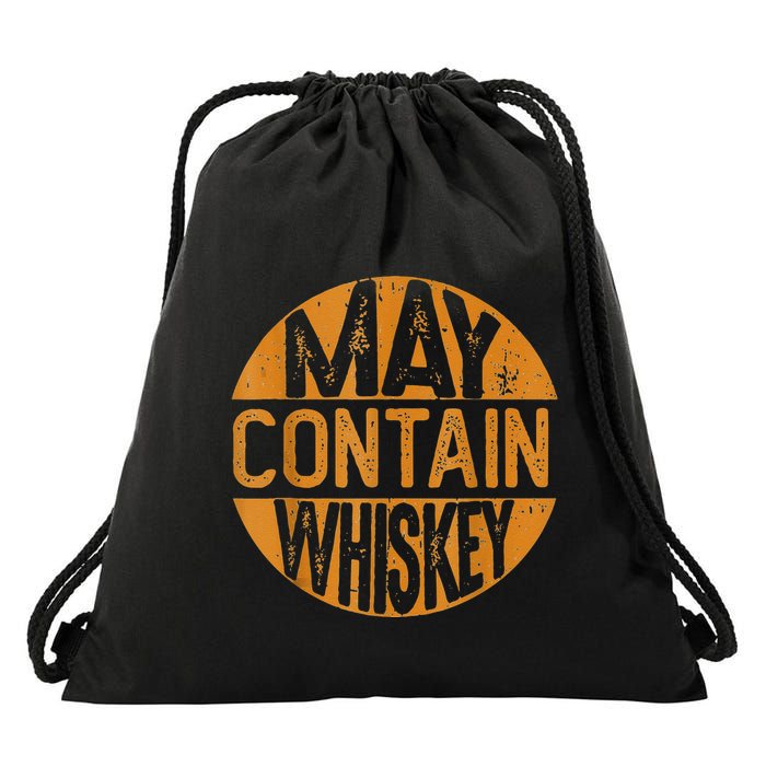 May Contain Whiskey Funny Liquor Drinking Drawstring Bag