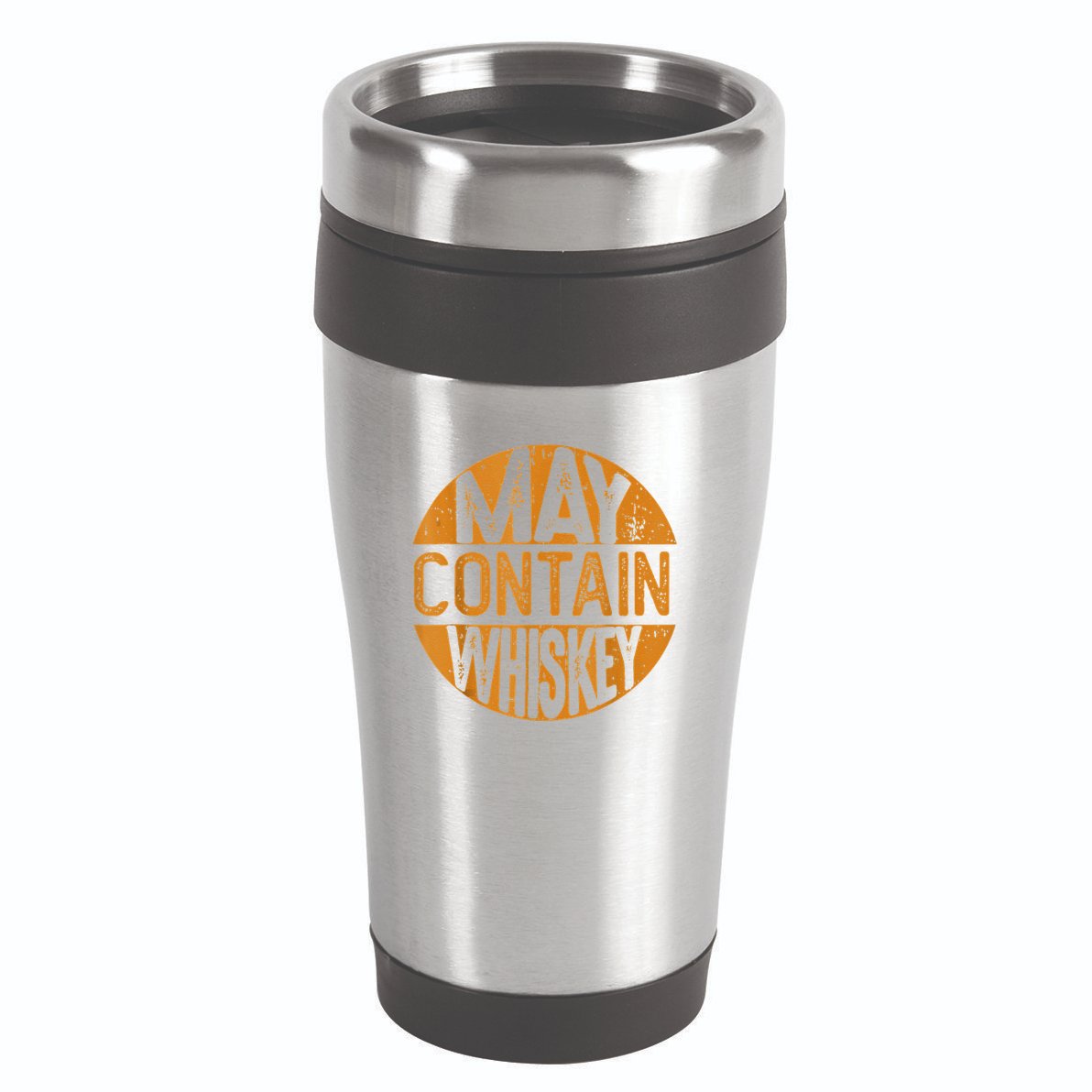 May Contain Whiskey Funny Liquor Drinking 16oz Travel Tumbler