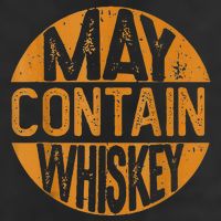 May Contain Whiskey Funny Liquor Drinking Golf Towel