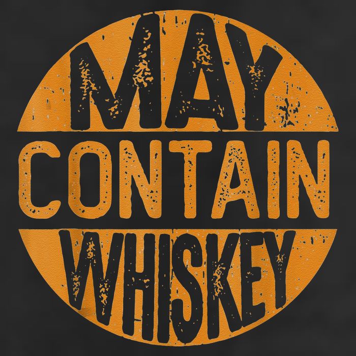May Contain Whiskey Funny Liquor Drinking Golf Towel